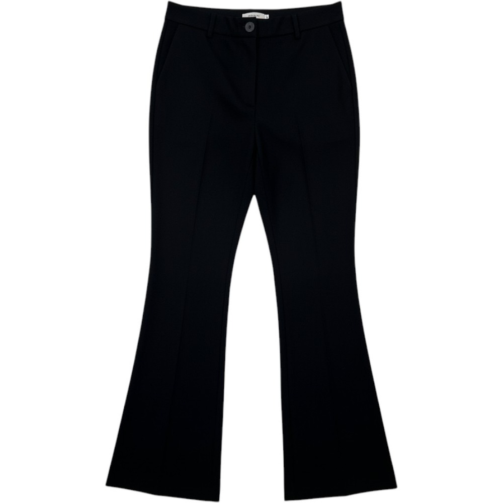 Boden Flare Trousers Womens 12L Tall Black High Rise Stretch Dress Career Pants